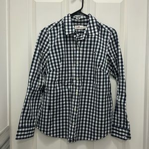Vineyard Vines Navy Blue & White Gingham Button Down Shirt - Classic Fit - Sz 4